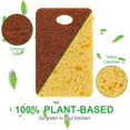 thumbnail image 3 of Paquete de 12 esponjas (coco) naturales para cocina, biodegradables, ecológicas, antiarañazos, compostables, celulosa, sisal y cáscara de coco, esponja para fregar, 3 of 5