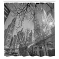 thumbnail image 3 of Ambesonne Black and White Shower Curtain, Chicago City, 69"Wx70"L, Grey Black White, 3 of 3