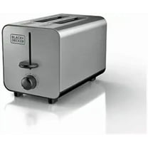 BLACK DECKER 2-Slice Stainless Steel Toaster with 7 Toast Shades, Extra-Wide Self-Centering Slots