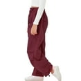 thumbnail image 3 of Rolanko Parachute Pants for Girls Y2K Cargo Trousers with Pockets Harajuku Jogger Pants, 3 of 7