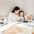 thumbnail image 5 of jejeloiu Rustic Plant Leaves Twin Comforter Sets,White Orange Green Bedding Set For Men Women Reversible 2-Piece, 5 of 8