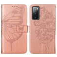 thumbnail image 4 of Mantto Samsung S20 FE Case, Magnetic Folio Butterfly Patterned Wallet Case, PU Leather with Wrist Strap Credit Card Holder Slots Kickstand Protective Cover For Samsung Galaxy S20 FE, Rosegold, 4 of 9