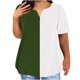 thumbnail image 1 of Plus Tamaño de las Mujeres Blusas, Cuello en V Casual Suelto Manga Corta Superior, Impresión Blusa Poliéster Spandex, 1 of 8