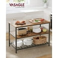 thumbnail image 4 of VASAGLE Kitchen Storage Island 3-Tier Kitchen Shelf Organizer Kitchen Baker’s Rack Coffee Bar Rustic Brown & Black, 4 of 10