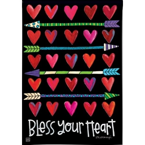 Breezeart Hearts And Arrows Garden Flag 31297 Licensed Artwork By