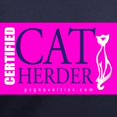thumbnail image 3 of CafePress - Cat Herder 2 Fusia Web Png - Women's V-Neck Dark T-Shirt, 3 of 4