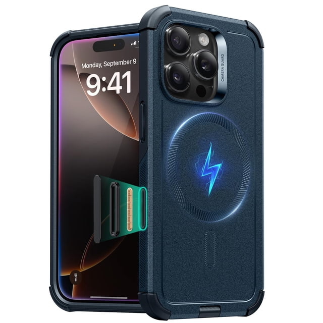 Funda de teléfono ESR Cyber Series para iPhone 16 Pro, color azul marino