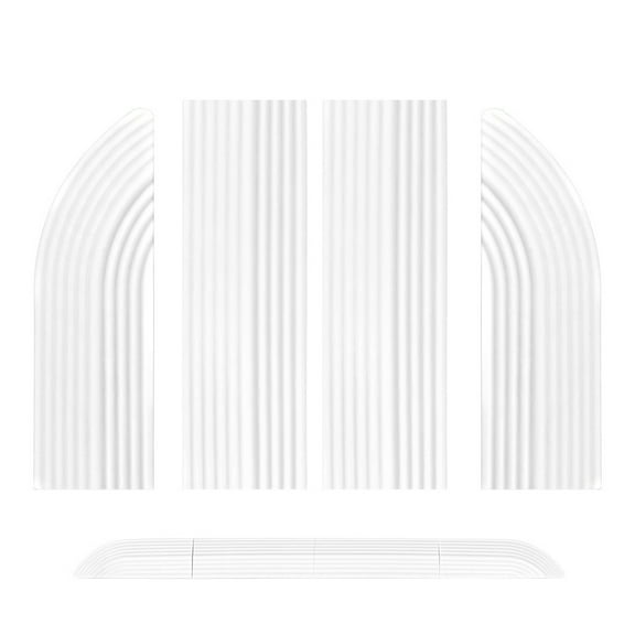 Household Threshold Bars Step Ramp Mat Door Sill Scuff Plate Slope Strip Auxiliary Compatible with irobot Xiaomi Roborock Narwal Ecovacs Sweeping Robotic Vacuum Cleaner (White)