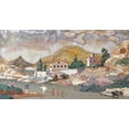 thumbnail image 2 of Cappelli, Baccio 14x9 White Modern Wood Framed Museum Art Print Titled - Pietra Dura Landscape, 2 of 4