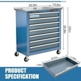 thumbnail image 6 of LARBANKE 7-Drawer Locking Tool Chest | 360� Wheels & Anti-Shock Base | Modular Workbench | Garage Workshop Storage, 6 of 6