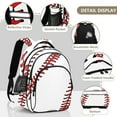 thumbnail image 4 of ALAZA Baseball White School Backpack Elementary Bag Bookbag Travel Rucksack, 4 of 6