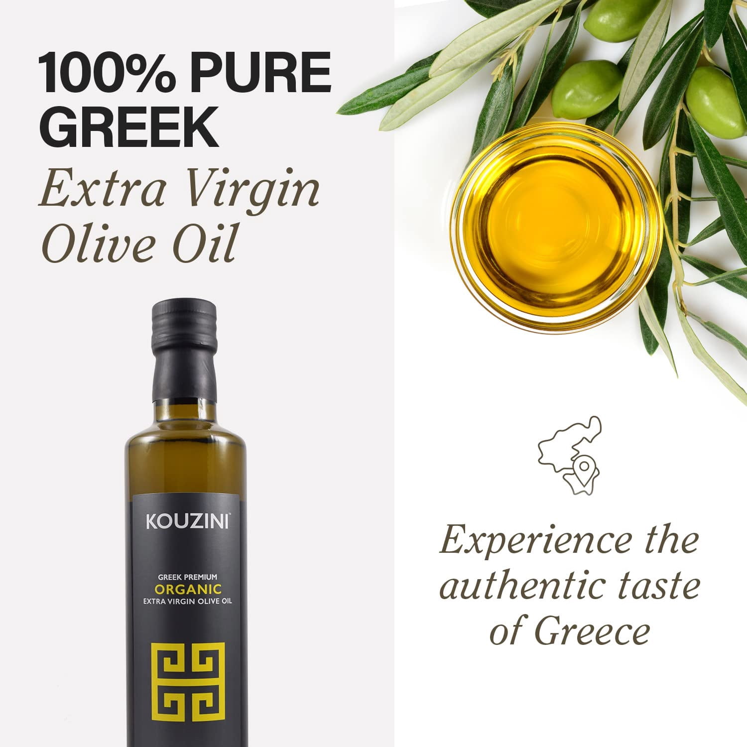Kouzini Organic Greek Premium Extra Virgin Olive Oil 16.9 fl oz