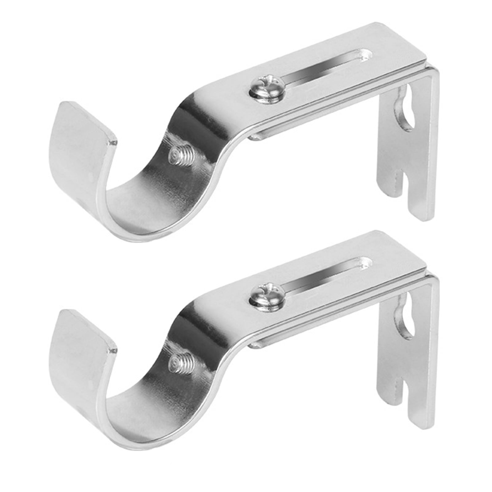 Warkul 4pcs Adjustable Curtain Rod Bracket, Stainless Steel Heavy Duty