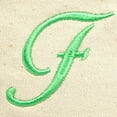 thumbnail image 3 of DALIX Monogram Shopping Tote Bag Personalized Ballent Mint Green Zippered Letter F, 3 of 8