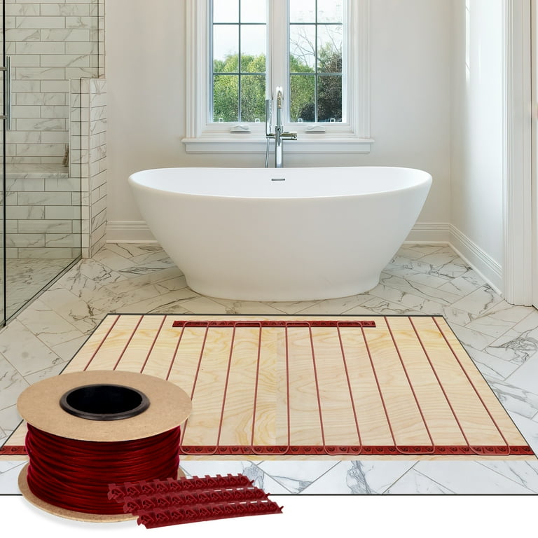 WarmlyYours 120V Floor Heating Cable Kit 300' with Non Programmable  Thermostat for 75 SqFt - Walmart.com