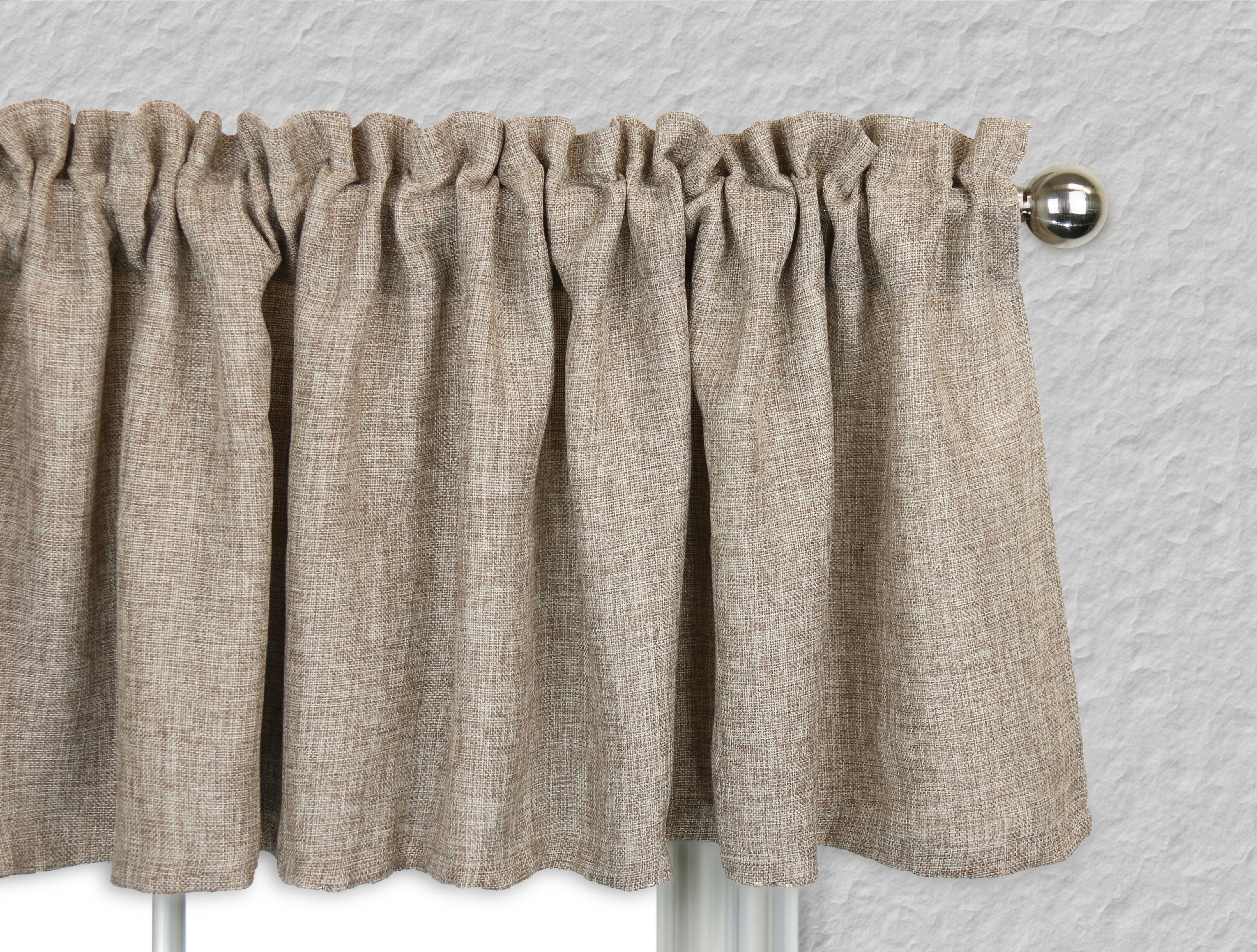 Aiking Home Pure 100 Faux Linen Window Valance Size 56 inch x 16