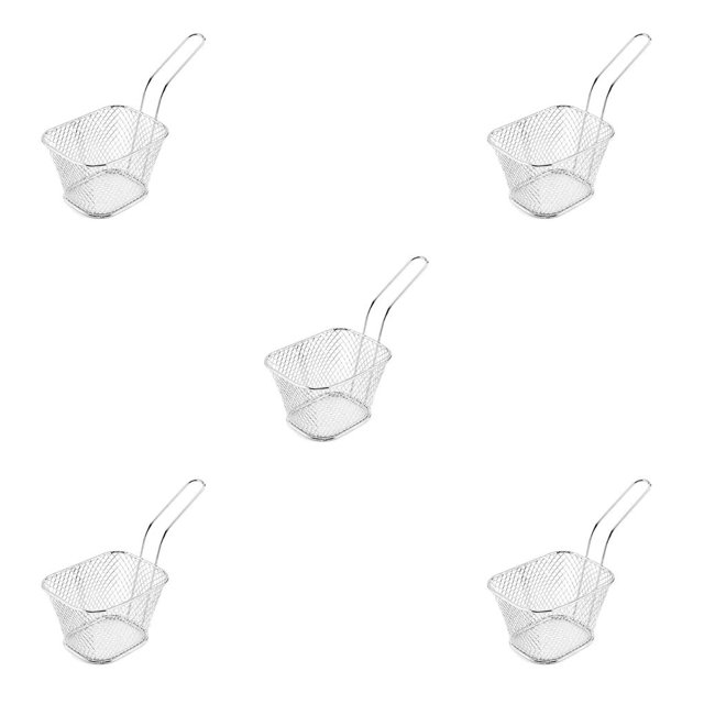 Wosthever Cesta para freír aperitivos Colador de aceite Cestas de acero inoxidable Colador de patatas fritas Accesorio de contenedor de almacenamiento de Type2 NO2 Wosthever CBP103393