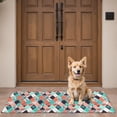thumbnail image 4 of Orange Green White Checkerboard Checkered Pattern Door Rugs,Washable Non Slip Door Mats Indoor,Decorative Door Mats,Entry Mat Indoor for Entrance,Bedroom,Kitchen,Bathroom,16"x47", 4 of 6