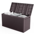 thumbnail image 2 of Large Capacity 90-Gallon Lockable Outdoor Garden Storage Deck Box for Tools, Cushions, and Toys - Durable Weather-Resistant Plastic, 2 of 7