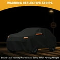 thumbnail image 3 of Car Cover Waterproof All Weather Automotive Outdoor Anti-UV Sun Rain Protection Full Exterior Cover with Reflective Strips Black for Hyundai Nexo, 3 of 5