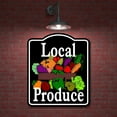 thumbnail image 2 of Local Produce Color Fruit Vegetables BLACK Aluminum Composite Sign, 15"x18", 2 of 9