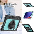thumbnail image 3 of Case for Samsung Galaxy Tab S10 Lite/S10 FE/S9 FE 10.9 Inch with Screen Protector, 360 Degree Rotating Kickstand Hand Strap Heavy Duty Shockproof Cover with Shoulder Strap, Sky Blue PC, 3 of 7