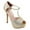 Champagne, variant on Top Moda Meadow-1 Women's Rhinestone T-Strap Stiletto Heel Glittery Platform Pumps