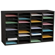 AdirOffice Paper Organizer Literature File Sorter, 36 Compartment, Black
