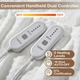 thumbnail image 2 of IDEALHOUSE Electric Heated Blanket - White | Sherpa & Waffle | 6 Heat Settings | Auto Off | ETL Safe, 2 of 8