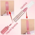 thumbnail image 5 of 2 in 1 Light Pink Glitter Shimmer Shiny lipstick & Liquid Lip Gloss, Metallic Dual Ended Lipstick with Hydrating Lightweight Formula, Shiny Glossy Lip Stick Makeup for Women stay on all Day (C), 5 of 9