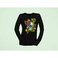 thumbnail image 5 of Old Glory Womens Mardi Gras Voodoo Zombie Skull Relaxed Jersey Long Sleeve Graphic T Shirt, 5 of 6