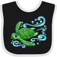 thumbnail image 3 of Inktastic Sea Turtle Swimming Boys or Girls Baby Bib, 3 of 4