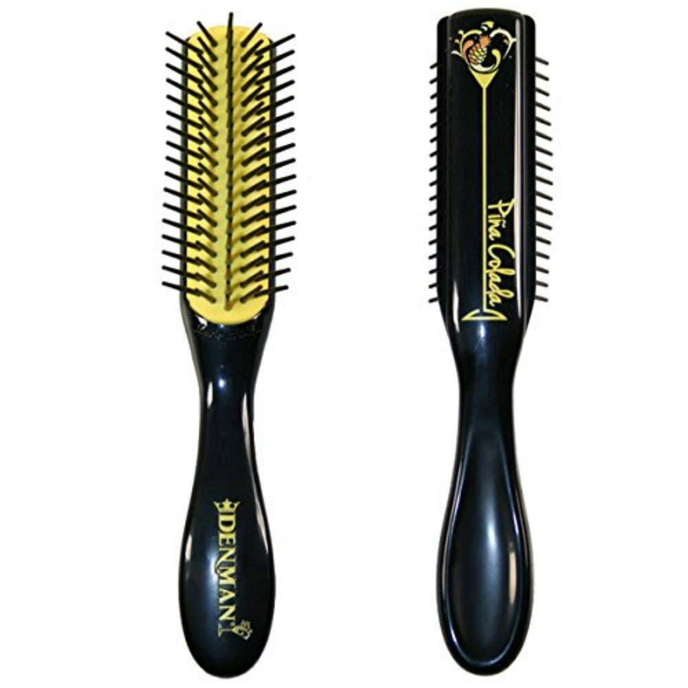 denman pina colada brush 5 row d14 hair brush for separating, shaping