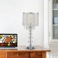 thumbnail image 5 of Acaxin Crystal Table Lamps for Bedroom Nightstand - Touch Bedside Lamps with Two USB Charging Ports Silver, 3 Way Dimmable Small Glam Lamp for Girls, Night Stand Lamp for Living Room, 5 of 7