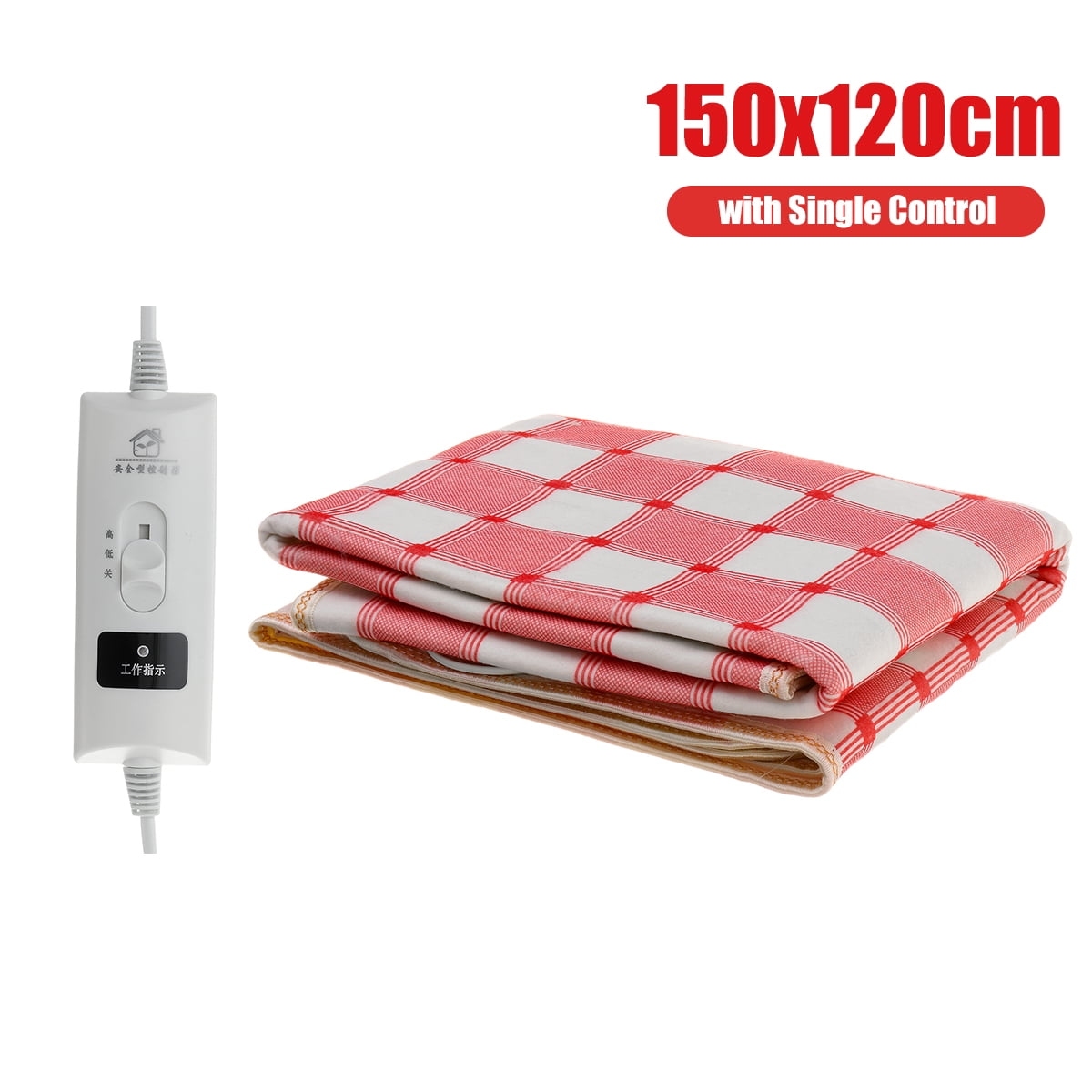 220V Electric Heated Blanket Warm Winter Heater Heating 4 Sizes With