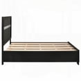 thumbnail image 3 of Full Size Engineered Wood Storage Bed with Crystal Accents and Black Finish for Bedroom, 3 of 14