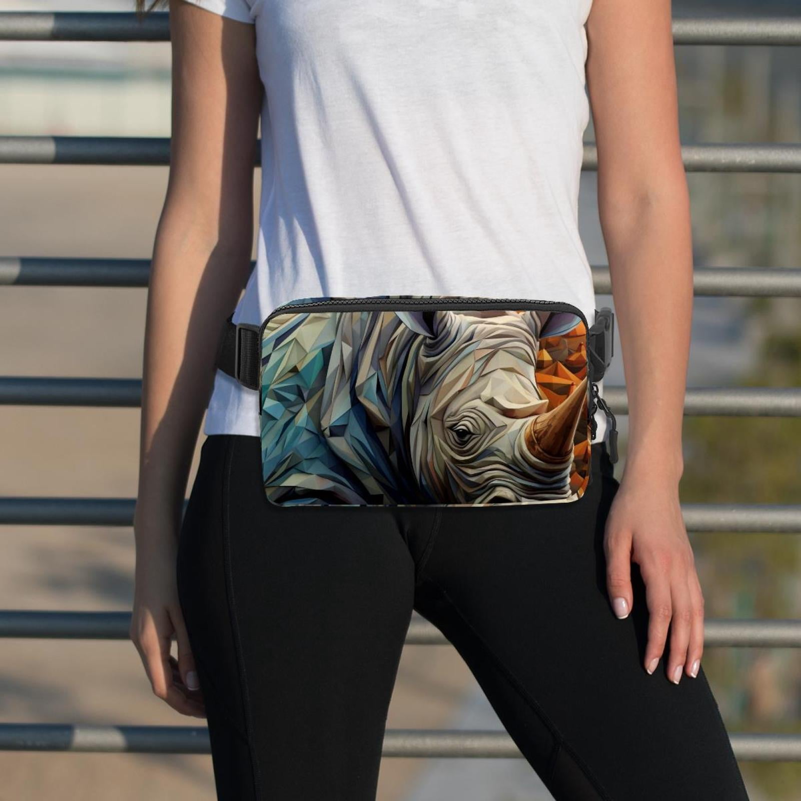 Rhinoceros Lightweight Adjustable Fanny Pack with Extension Strap - Unisex Waist Packs Crossbody Bag