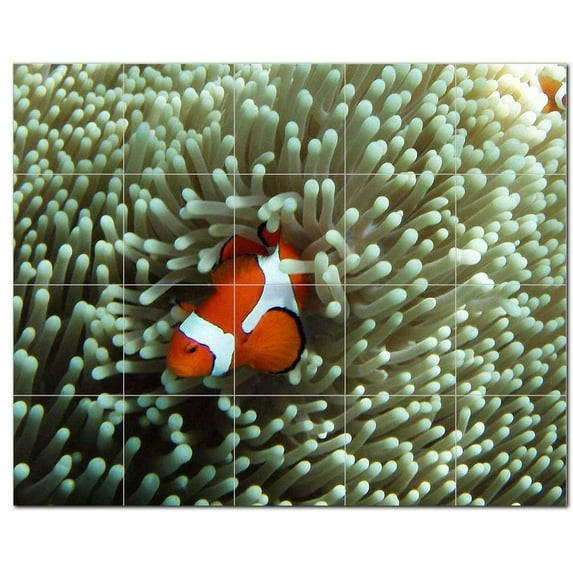 Coral Fish Underwater Ceramic Tile Mural Kitchen Backsplash Bathroom Shower, 403