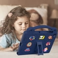 thumbnail image 4 of ELEHOLD Kids Case for Samsung Galaxy Tab A9 Plus EVA Foam Cute Cartoon Case with Built-in Kickstand Shockproof Portable Case for Samsung Galaxy Tab A9+ 11 Inch with DIY Accessories,Navyblue, 4 of 8