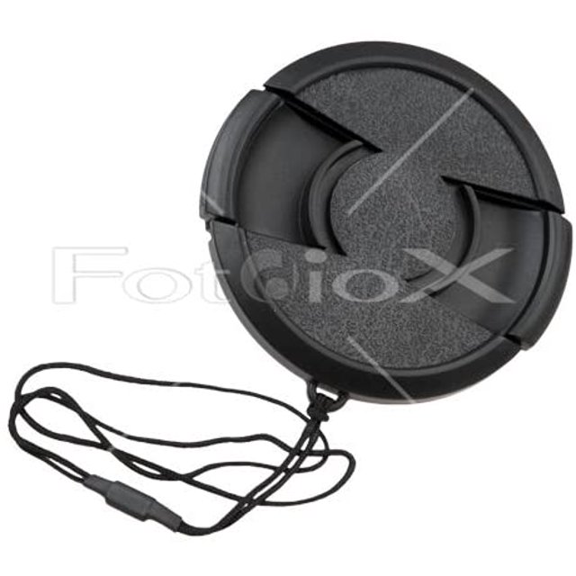 Fotodiox 05CAPT86x1 86mm Inner Pinch Lens Cap, Lens Cover with Cap Keeper (Black)