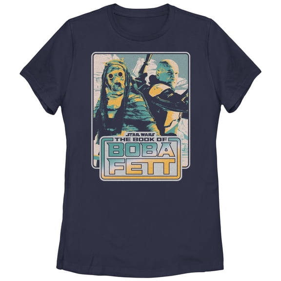 Women's Star Wars: The Book of Boba Fett Tatooine Survivors  Graphic Tee Navy Blue Large