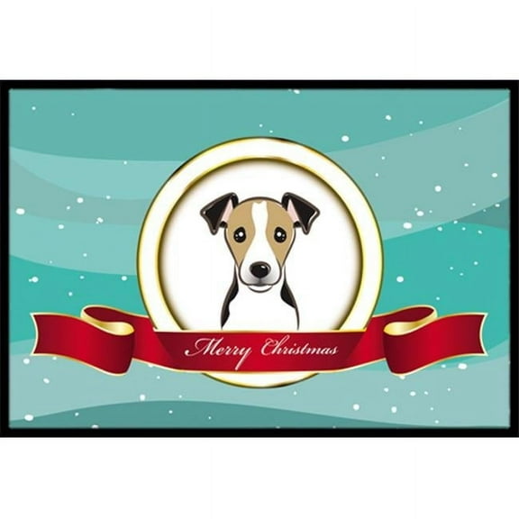 Caroline's Treasures BB1571JMAT Jack Russell Terrier Merry Christmas Door Mat, Indoor Rug or Outdoor Welcome Mat 24x36