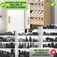 thumbnail image 4 of Gamvdout 5 Pcs Shoe Slot Storage Boutique Shoe Display Rack 3-level Adjustable Narrow Shoe Rack Wardrobe Storage Detachable Shoe Rack, 4 of 7