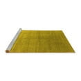 thumbnail image 2 of Ahgly Company Machine Washable Indoor Round Oriental Yellow Industrial Area Rugs, 8' Round, 2 of 4