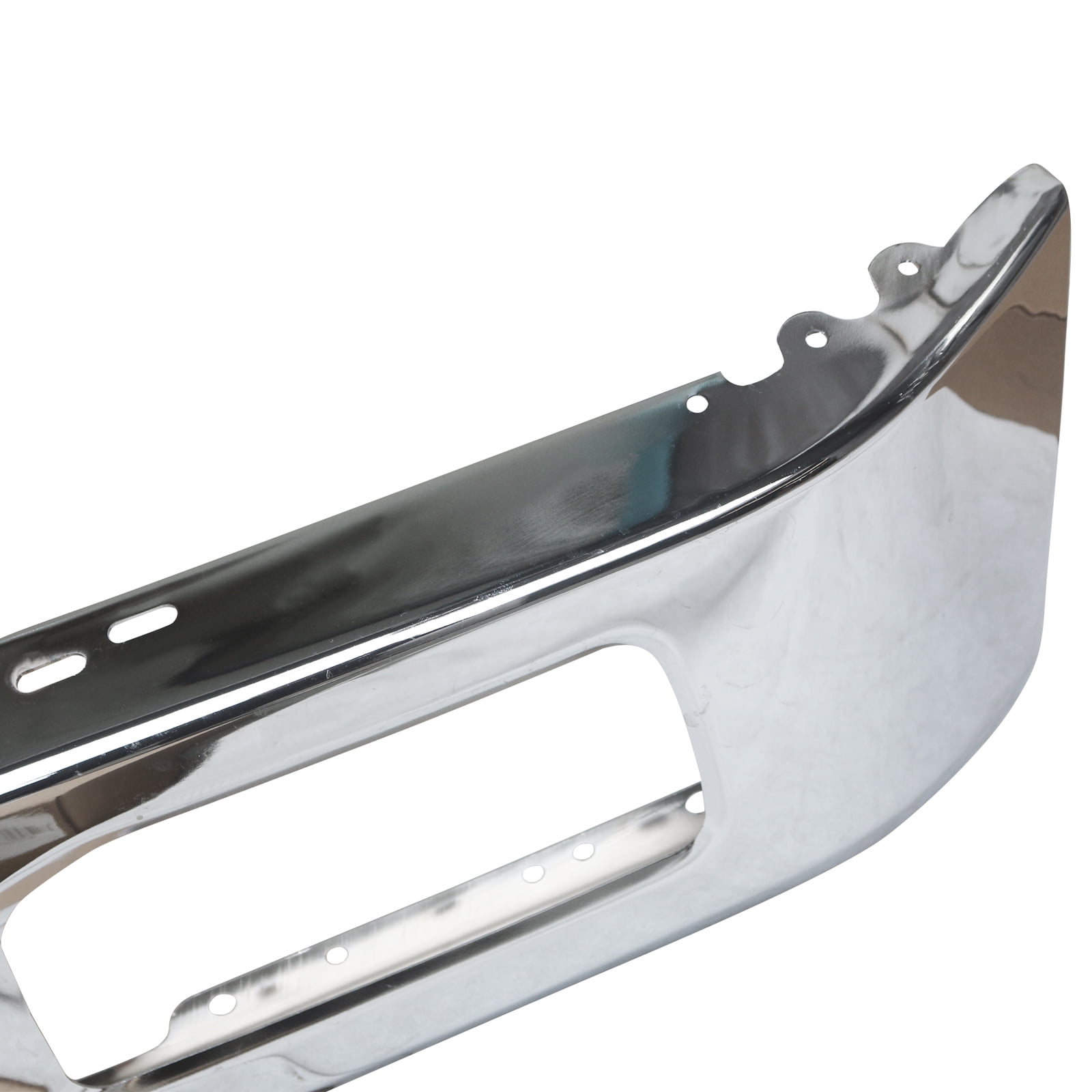 NINTE Front Bumper for 2018 2019 2020 Ford F150 Pickup with Fog Lights Hole Silver Chrome