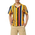 thumbnail image 1 of INSPIRE CHIC Men's Summer Striped Shirt Short Sleeve Button Down Beach Shirts, 1 of 5