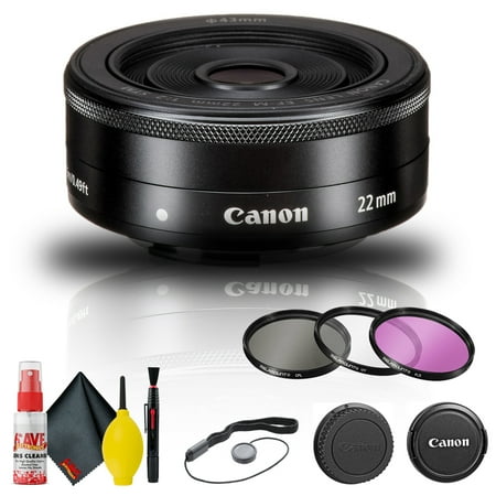 Canon EF-M 22mm f/2 STM Lens Bundle Filter Kit (International Model)