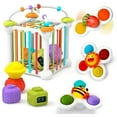 thumbnail image 7 of BPA Free Silicone Made Baby Shape Sorter Travel Sensory Toys for 1-3 Age Kids Motor Skills Hand-Eye Coordination, 7 of 7