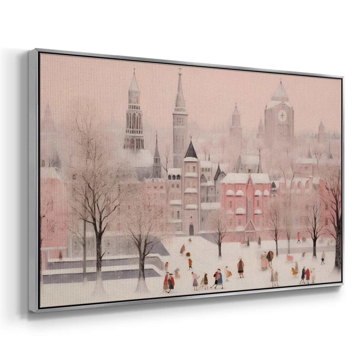 Vintage Landscape-CLXVIII By Wexford Home Framed in Silver Wood Gallery Wrapped Canvas 25 in. x 37 in.