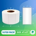 thumbnail image 2 of White Thermal Transfer Labels, 3 in Core 12 in OD, 16700 Count, 4 x 2 in, 2 of 6